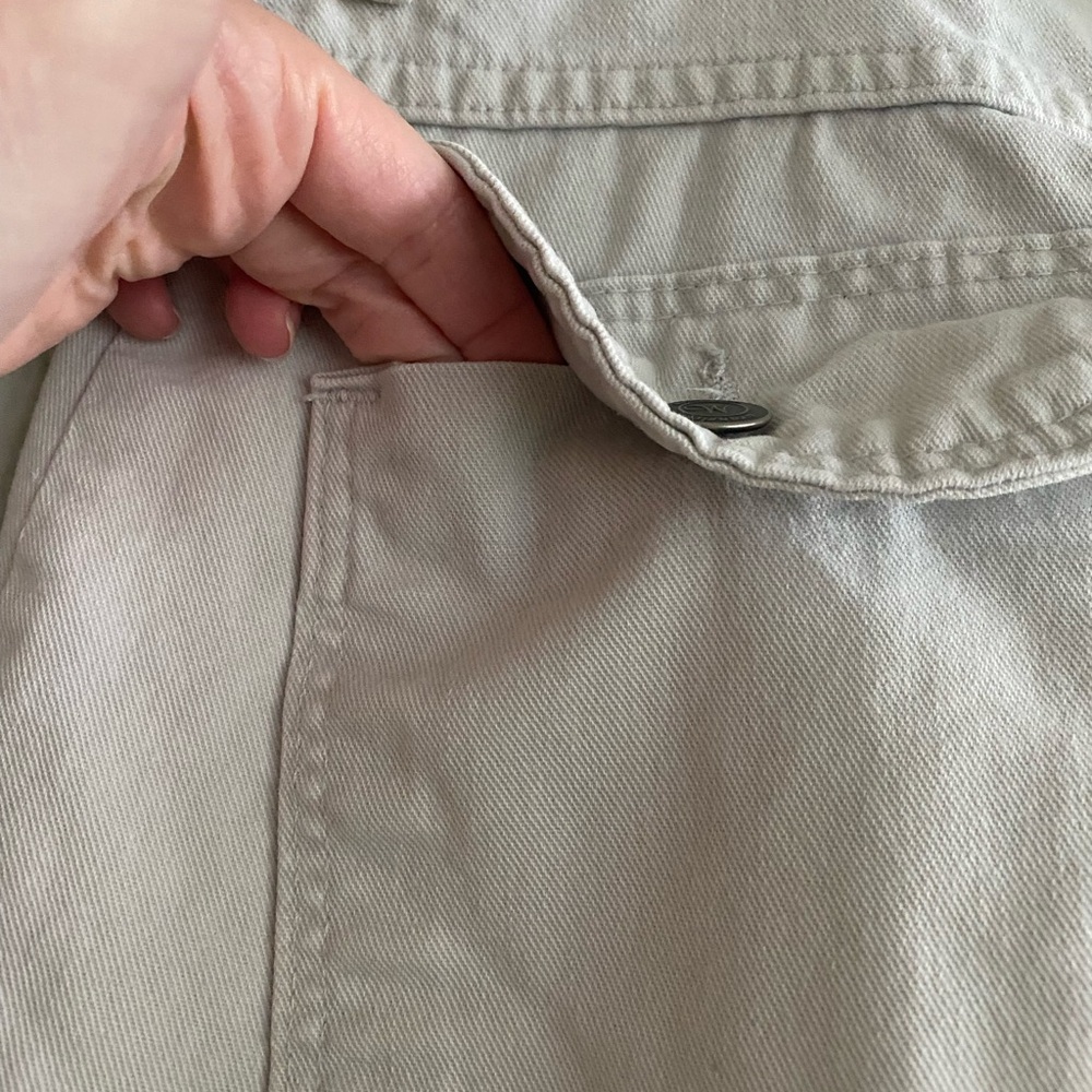 Vintage Wrangler Women Tan Cream Khaki Hi-Rise Mom Chino Shorts No Size Tag - Picture 10 of 12